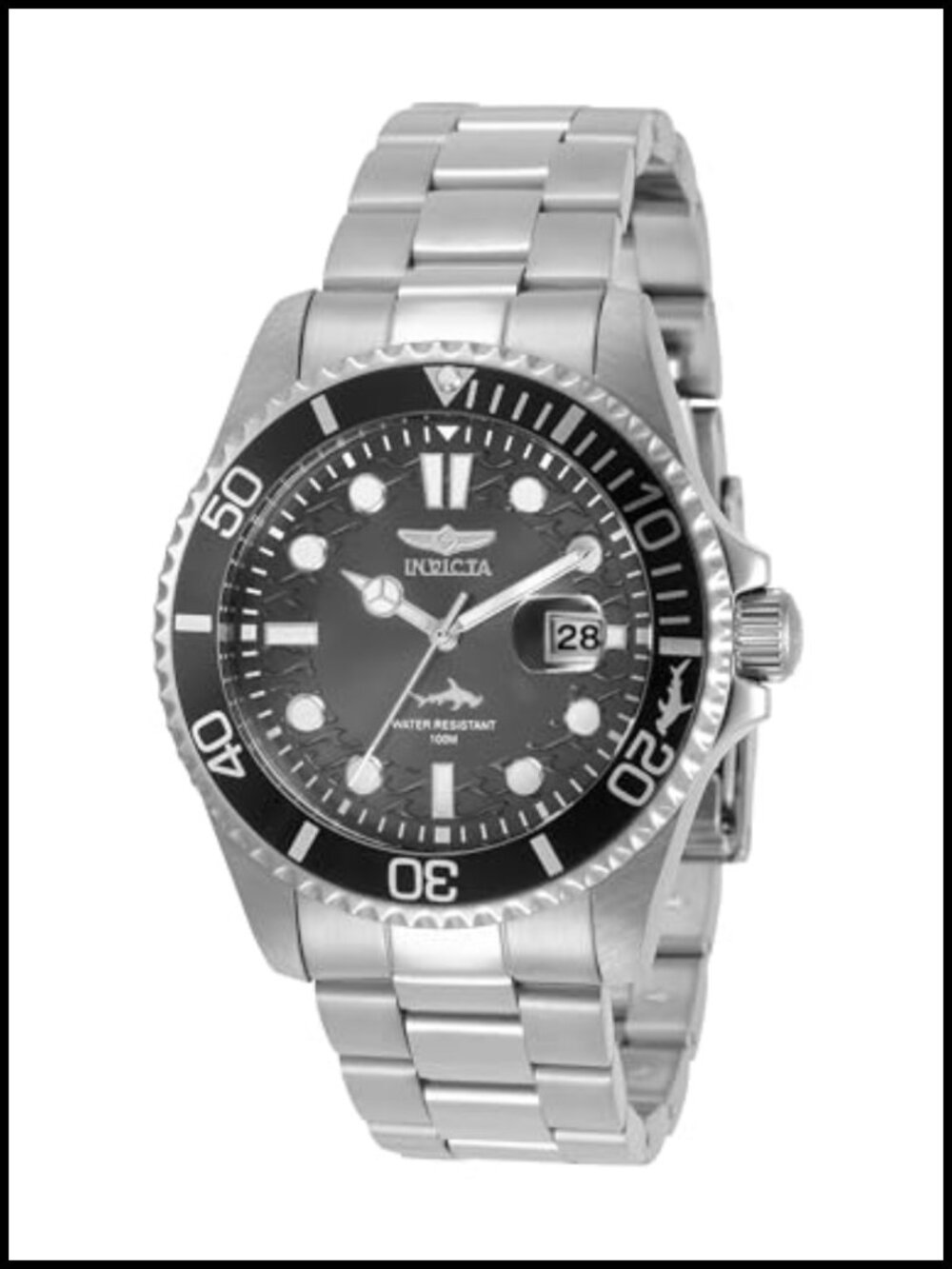 Men's Pro Diver Quartz Watch Stainless Steel Band